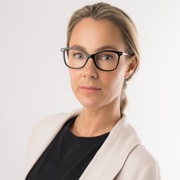 Tom Ford FT5510 081 Eyeglasses Transparent Violet/Gold 52mm Cat Eye Frame - Picture 3 of 12